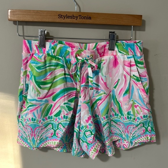 Lilly Pulitzer Katia Short Croc My World Tropical Hawaiian Cruise Vacation Sz XS - Picture 4 of 12